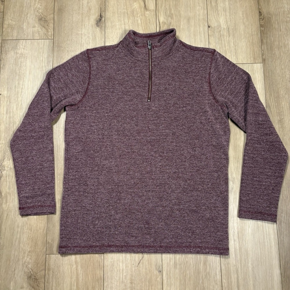 GAP Mens Purple Quarter Zip Pullover Sweater Medium M Mock Neck 1/4 Zip Gorpcore
